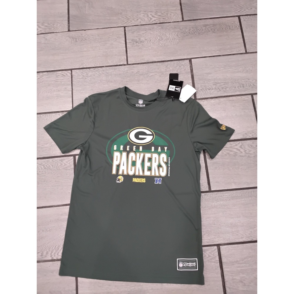 NWT New Era Green‎ Bay Packers NFL Combine Authentic T Shirt Men's Size S